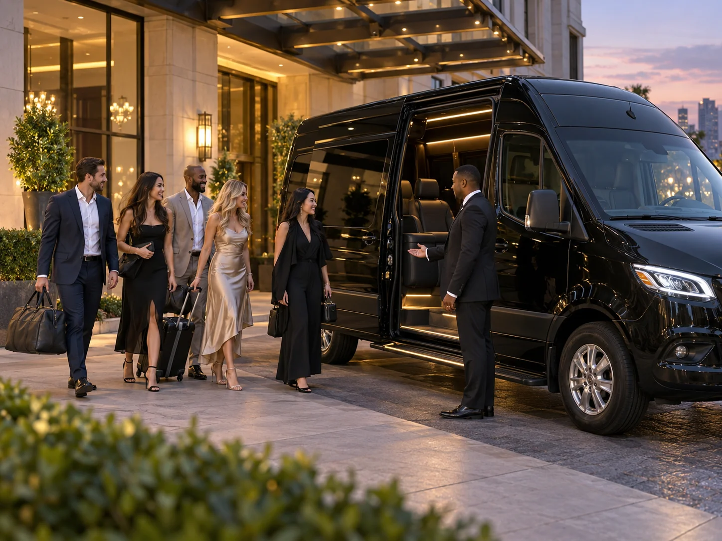 Luxury Sprinter van group transportation