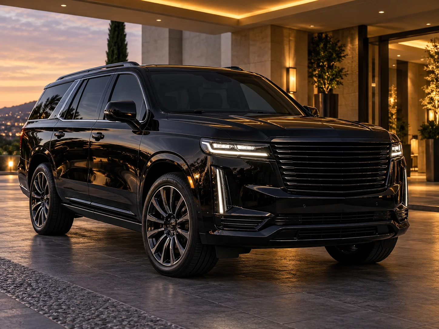 Fine Limousine luxury black SUV